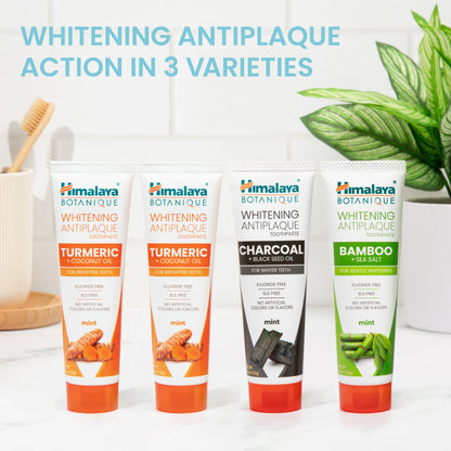 Botanique Whitening Antiplaque Toothpaste, Variety Pack Mint Flavors, 4 Oz, 4 Pack