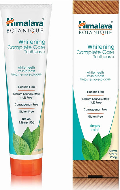Botanique Whitening Complete Care Toothpaste, Mint Flavor, 5.29 Oz, 2 Pack