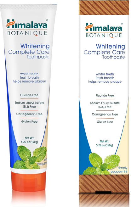 Botanique Whitening Complete Care Toothpaste, Peppermint Flavor, 5.29 Oz, 2 Pack