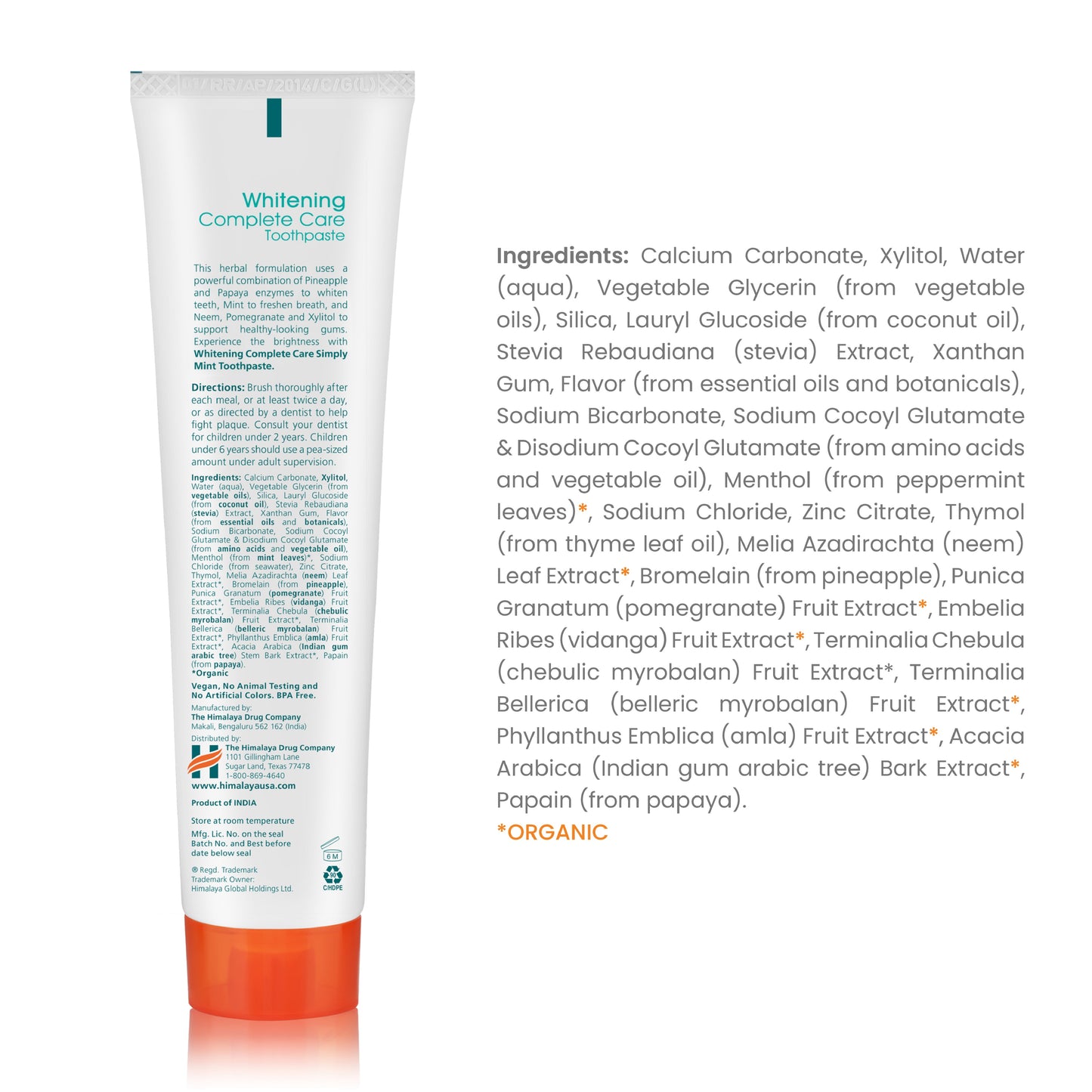 Botanique Whitening Complete Care Toothpaste, Mint Flavor, 5.29 Oz, 2 Pack